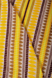 Yellow Jacquard 3-Seater Sofa Cover